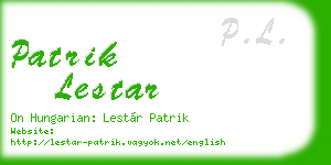 patrik lestar business card