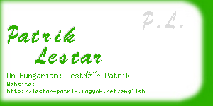 patrik lestar business card